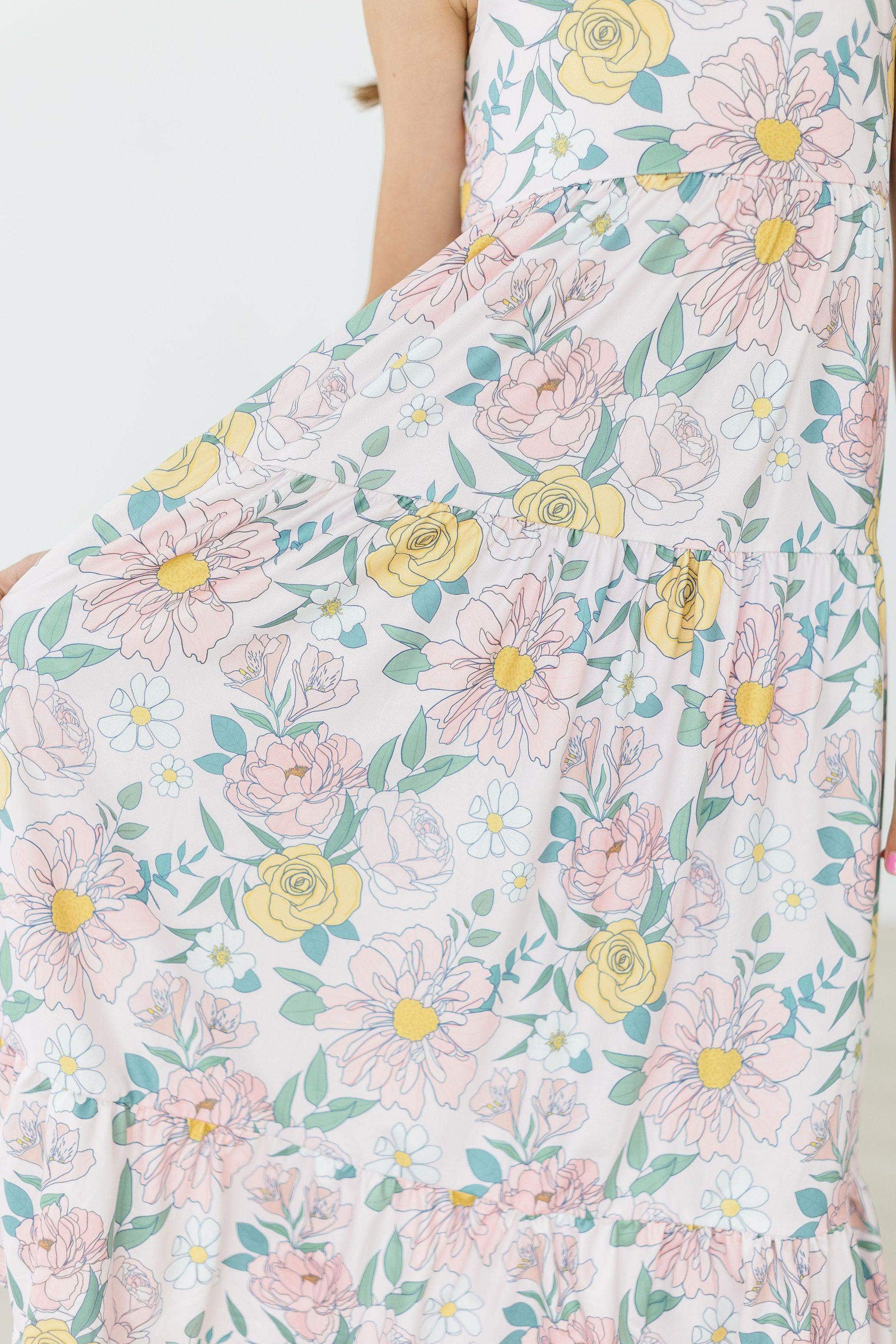 Autumn Breeze Ruffle Maxi Dress - Mila & Rose ® - Flyclothing LLC