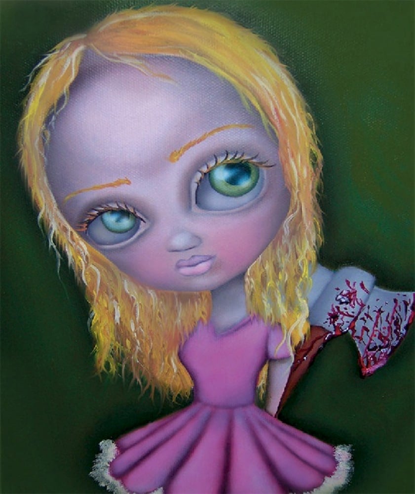 Black Market Art Company Ax Girl Print