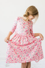 Azalea 3/4 Sleeve Pocket Twirl Dress - Mila & Rose ® - Flyclothing LLC