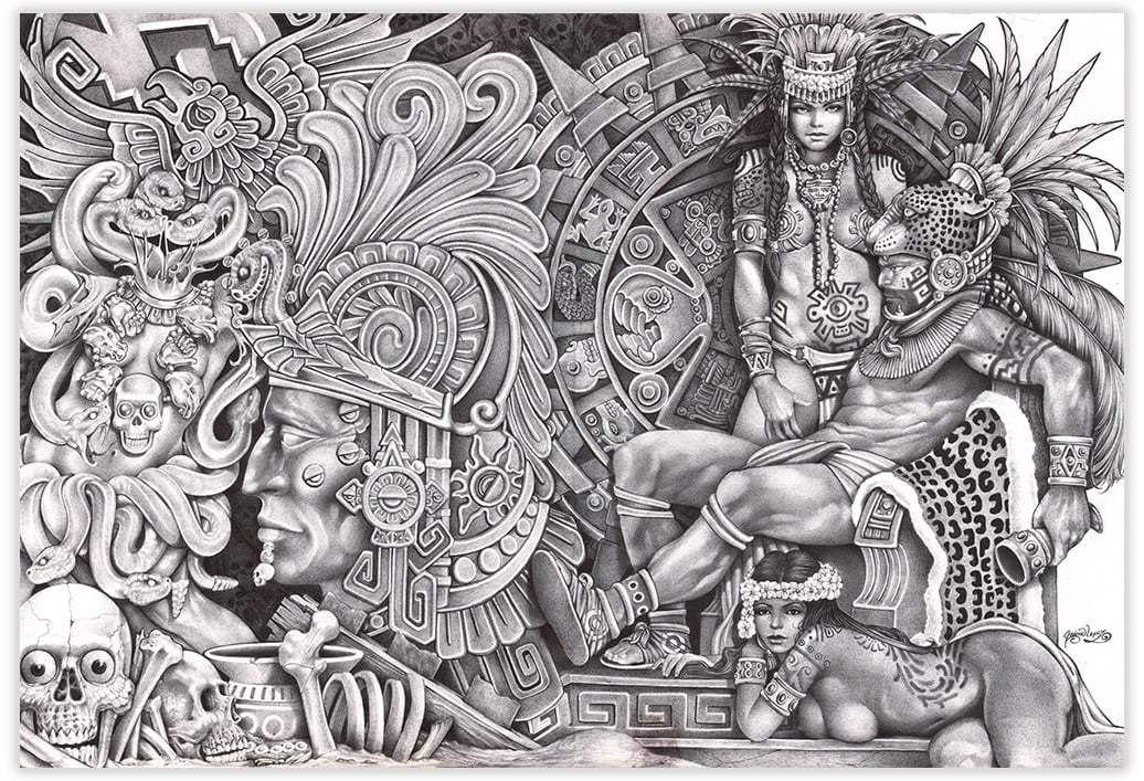 Black Market Art Company Aztec Dream Print - Black Market Art Company - Flyclothing LLC