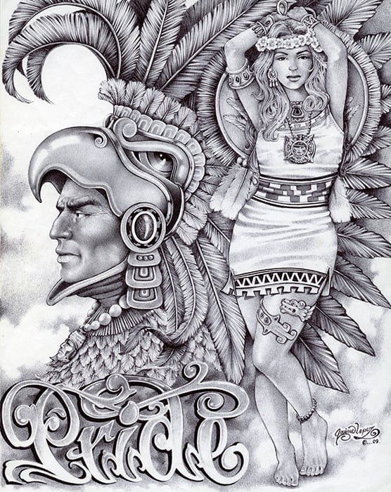 Black Market Art Company Azteca Pride Print