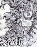 Black Market Art Company Azteca Pride Print