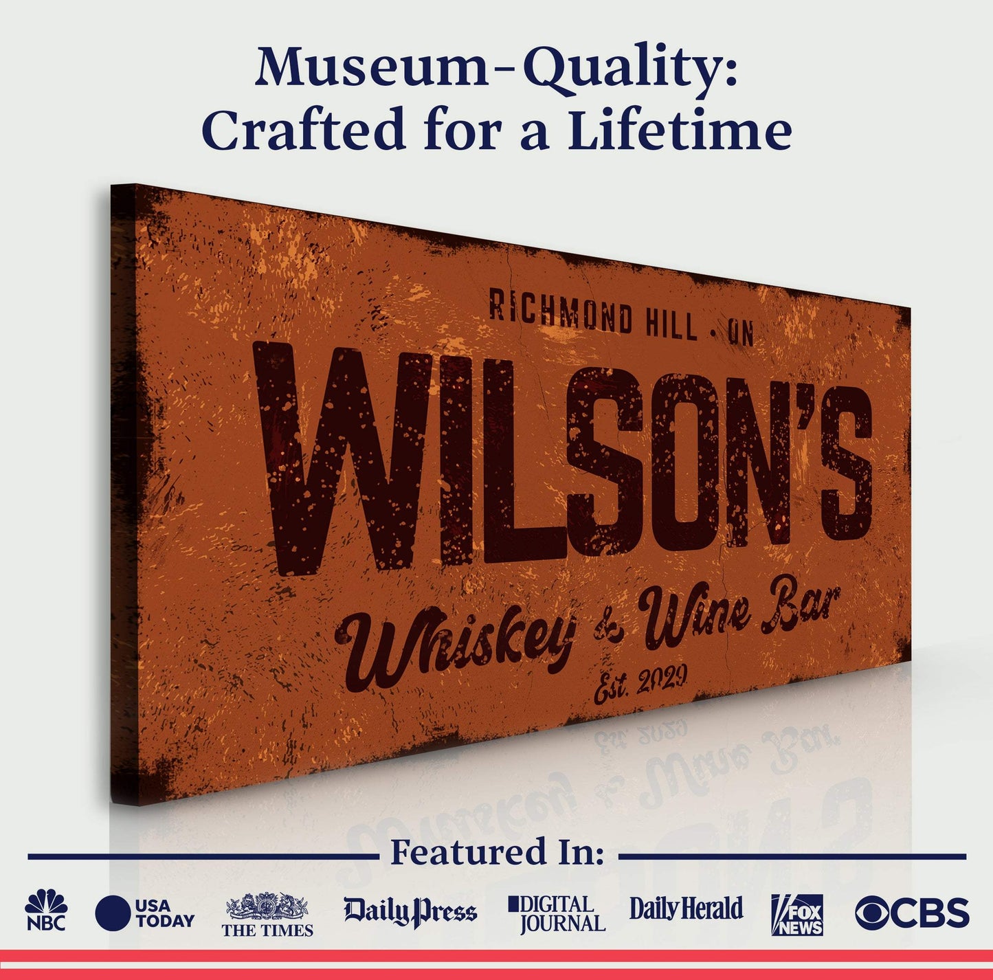 Whiskey And Wine Bar Sign II - Tailored Canvases - Flyclothing LLC