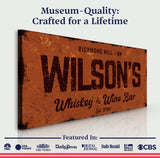 Whiskey And Wine Bar Sign II - Tailored Canvases - Flyclothing LLC