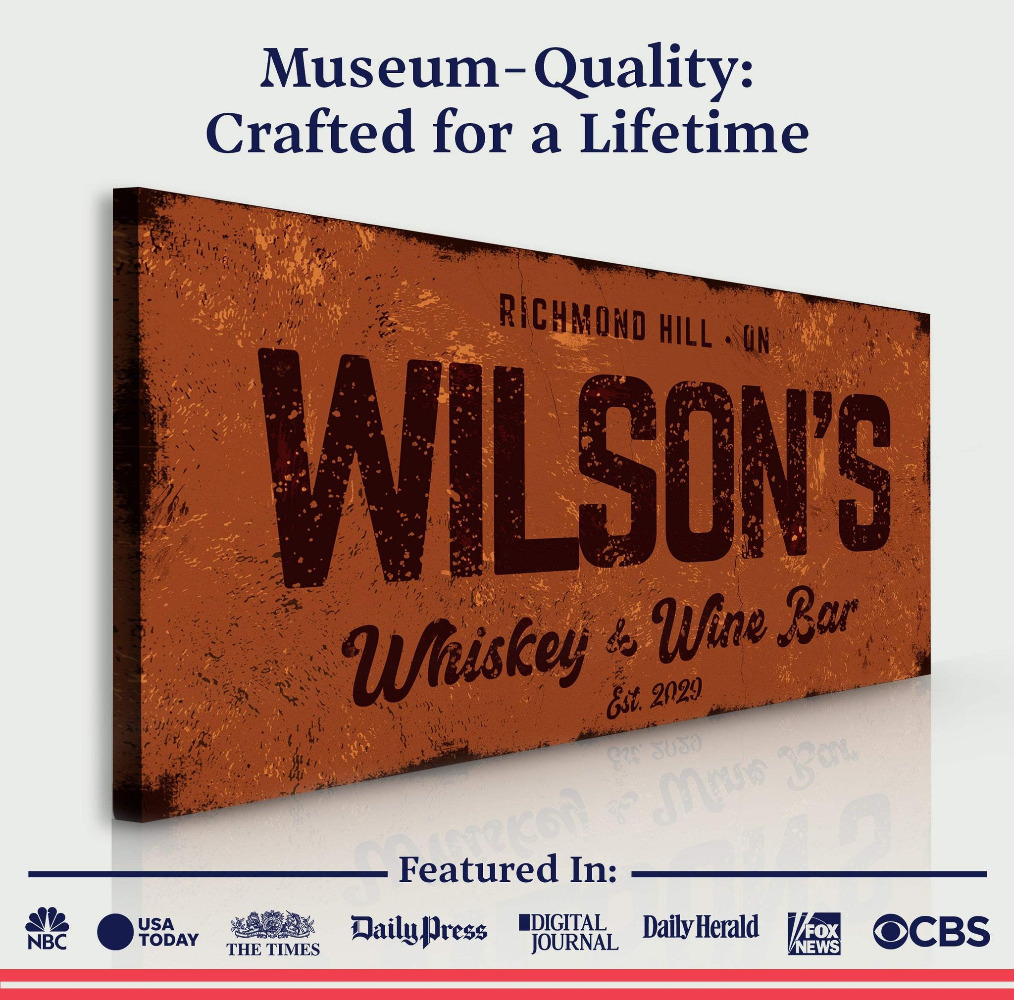 Whiskey And Wine Bar Sign II - Tailored Canvases - Flyclothing LLC