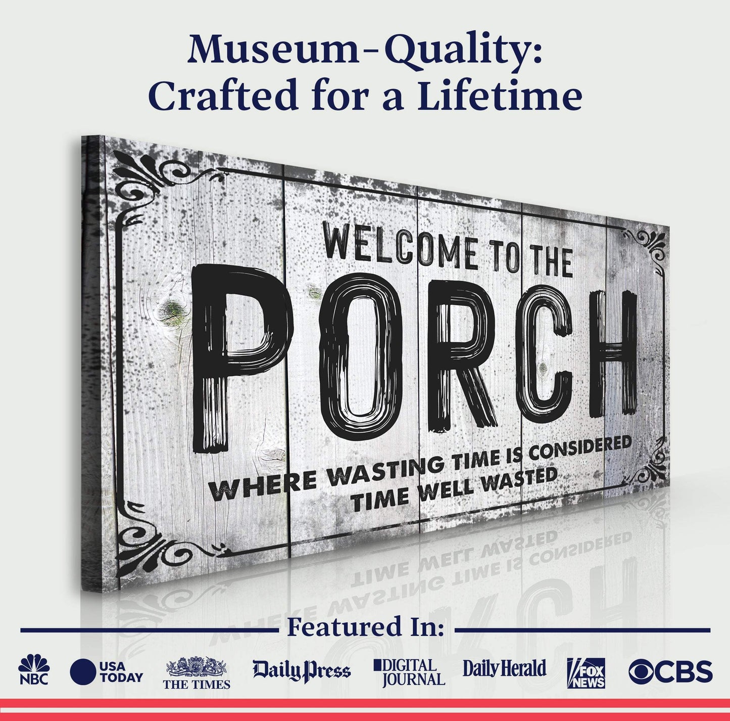 Welcome To The Porch Sign VII - Tailored Canvases - Flyclothing LLC