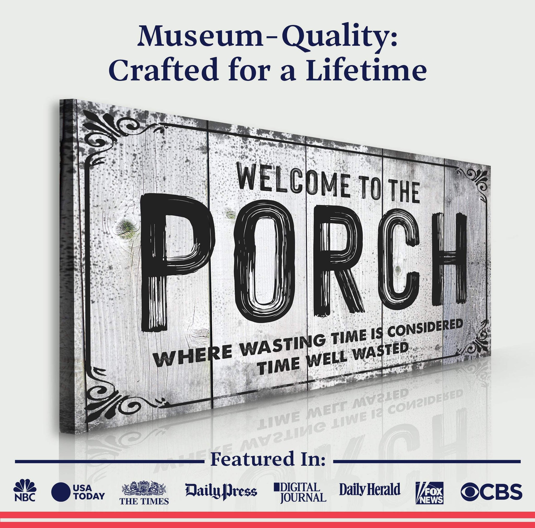 Welcome To The Porch Sign VII - Tailored Canvases - Flyclothing LLC
