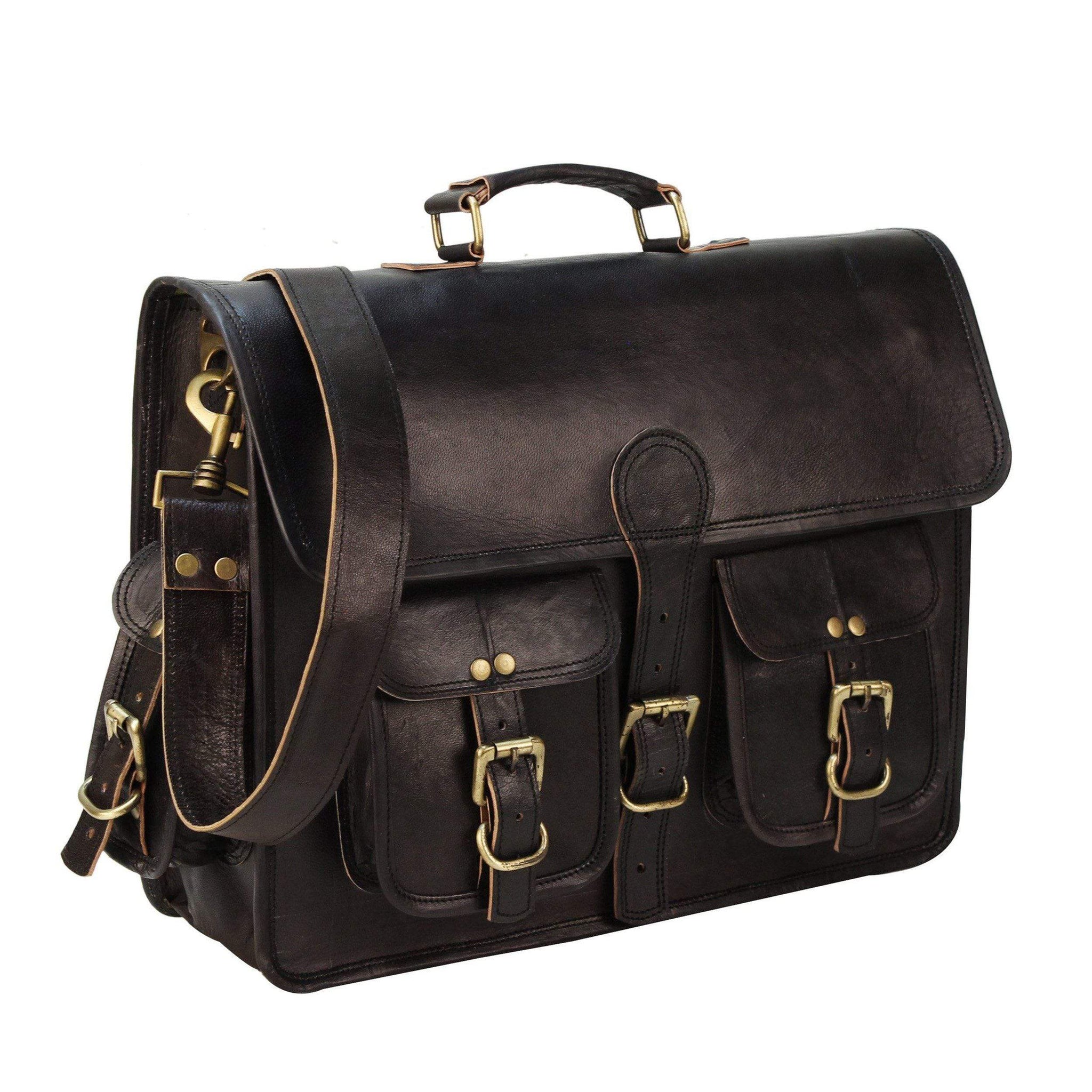 The Vintage Black - Classy Leather Bags - Flyclothing LLC