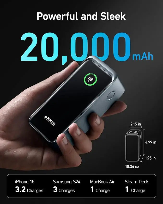 Anker Prime Power Bank (20K, 200W) - Anker - Flyclothing LLC