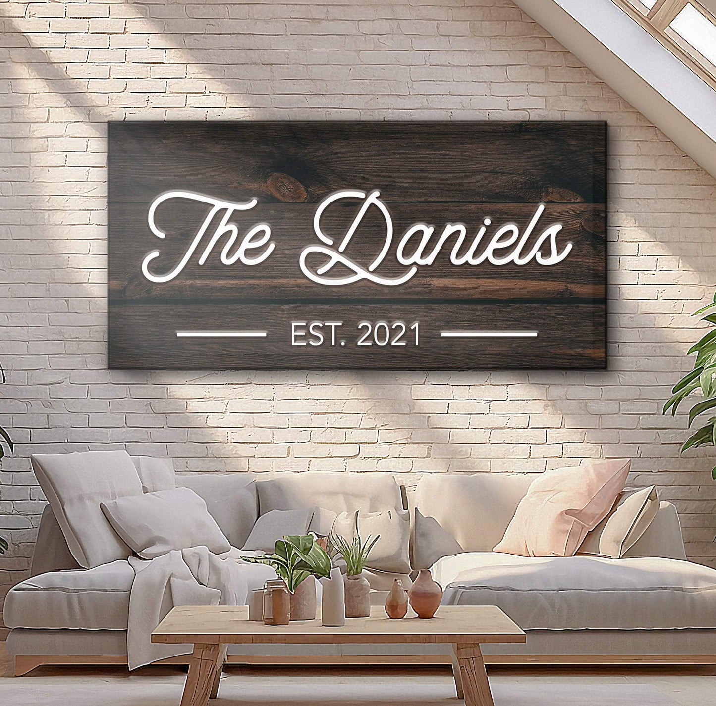 Wooden Family Name Sign - Tailored Canvases - Flyclothing LLC