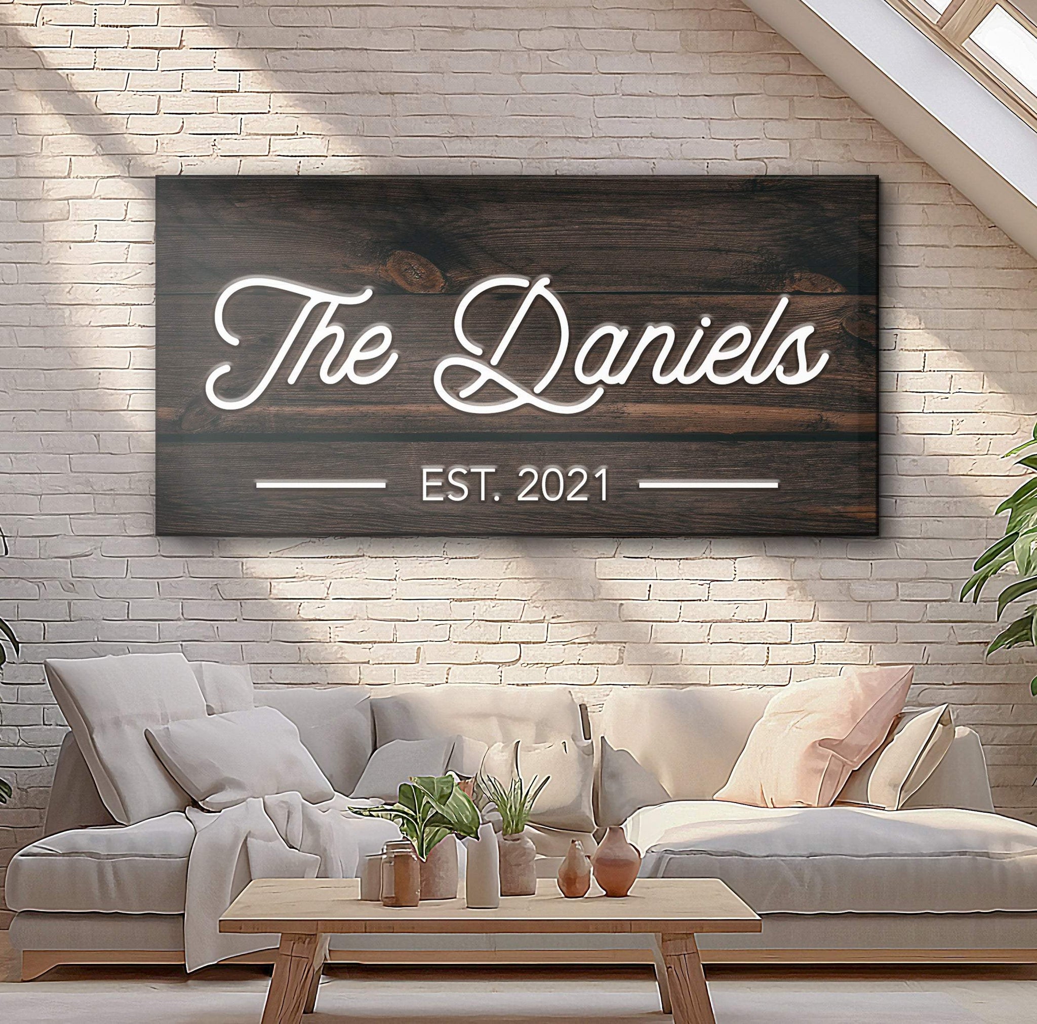 Wooden Family Name Sign - Tailored Canvases - Flyclothing LLC