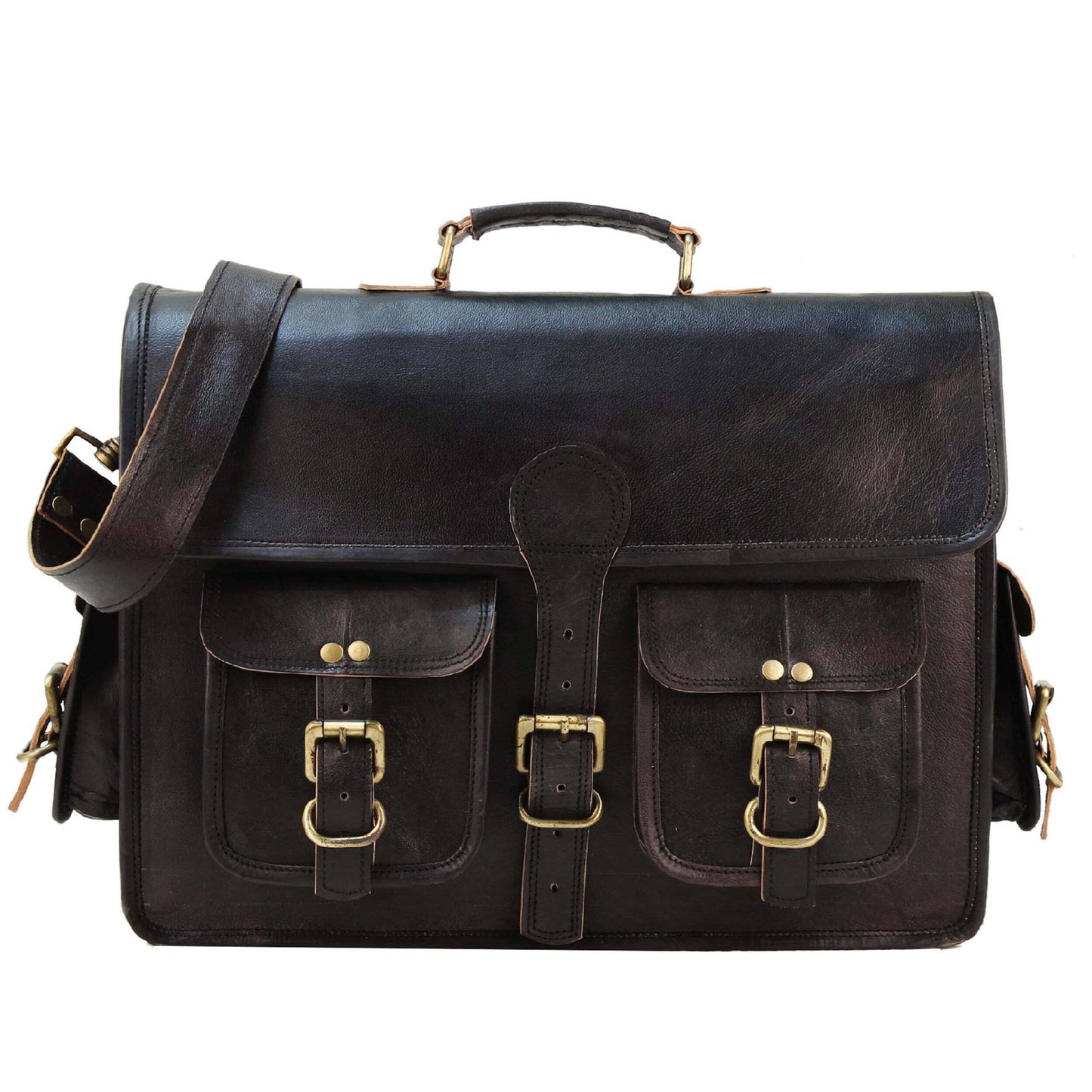 The Vintage Black - Classy Leather Bags - Flyclothing LLC