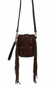 Scully Leather Brown Fringe Handbag - Scully Leather - Flyclothing LLC