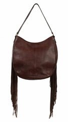 Scully Leather Ladies fringe woven handbag