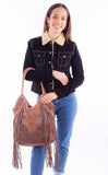 Scully Leather Brown Ladies Tassle Handbag - Scully Leather