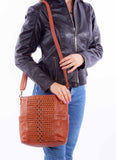 Scully Leather Cognac Ladies Handbag - Scully Leather