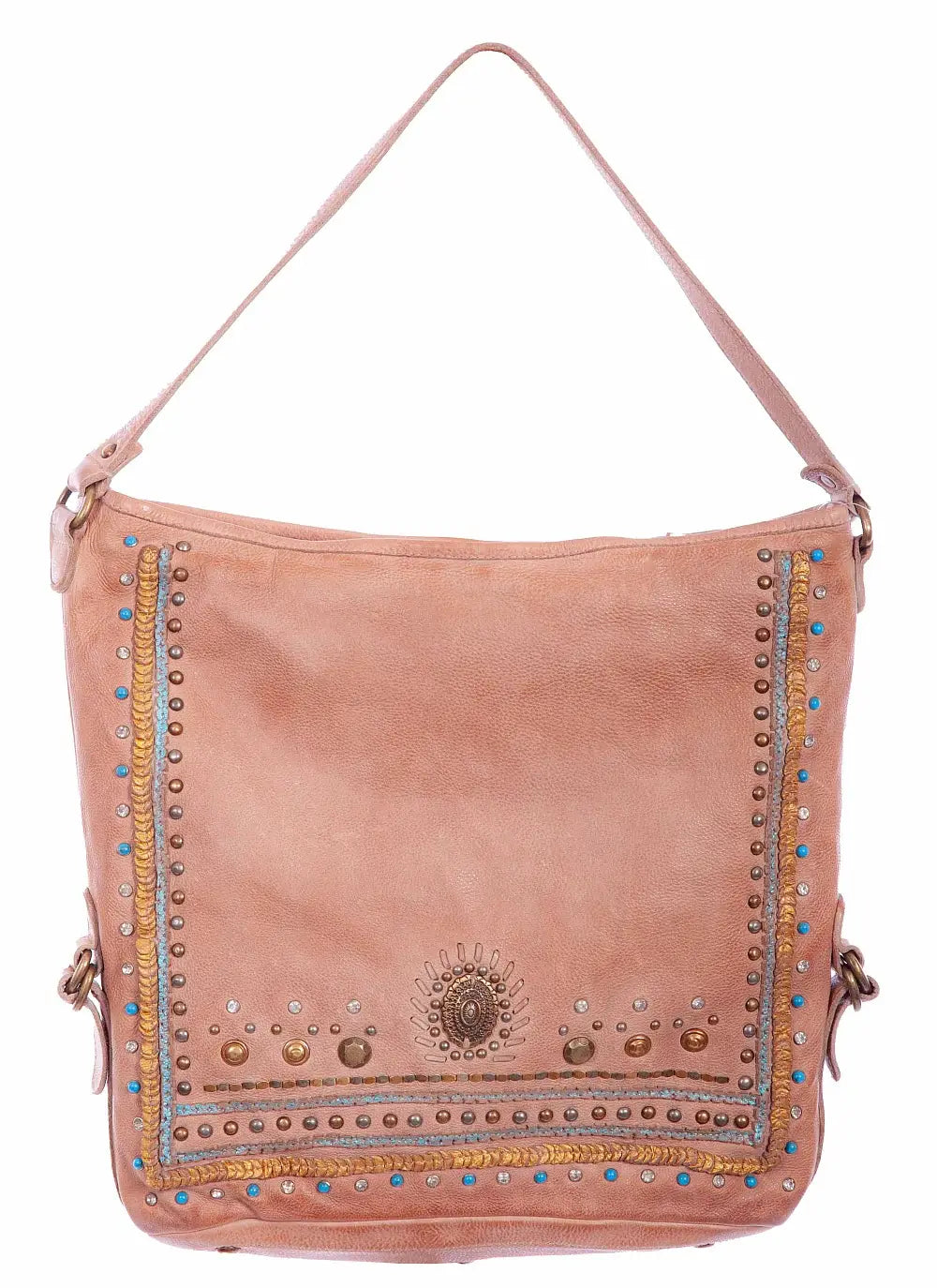 Scully Leather Sand Embezzeled Ladies Handbag - Scully Leather - Flyclothing LLC