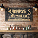 Custom Basement Bar Sign III - Tailored Canvases - Flyclothing LLC