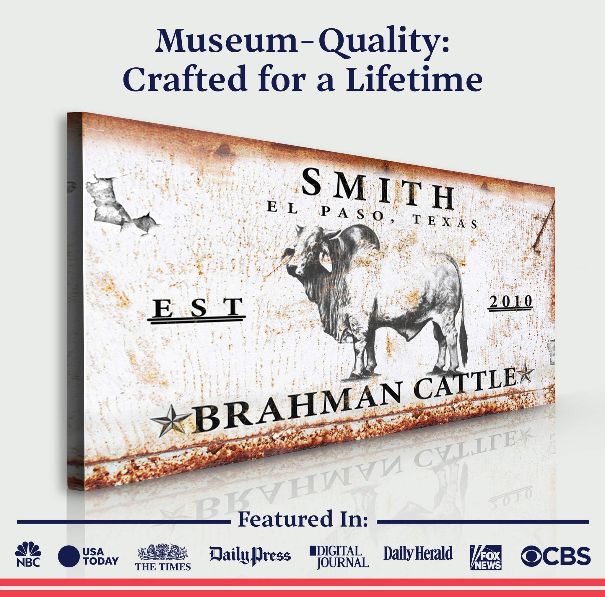 Brahman Cattle Sign - Tailored Canvases - Flyclothing LLC