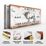 Brahman Cattle Sign - Tailored Canvases - Flyclothing LLC