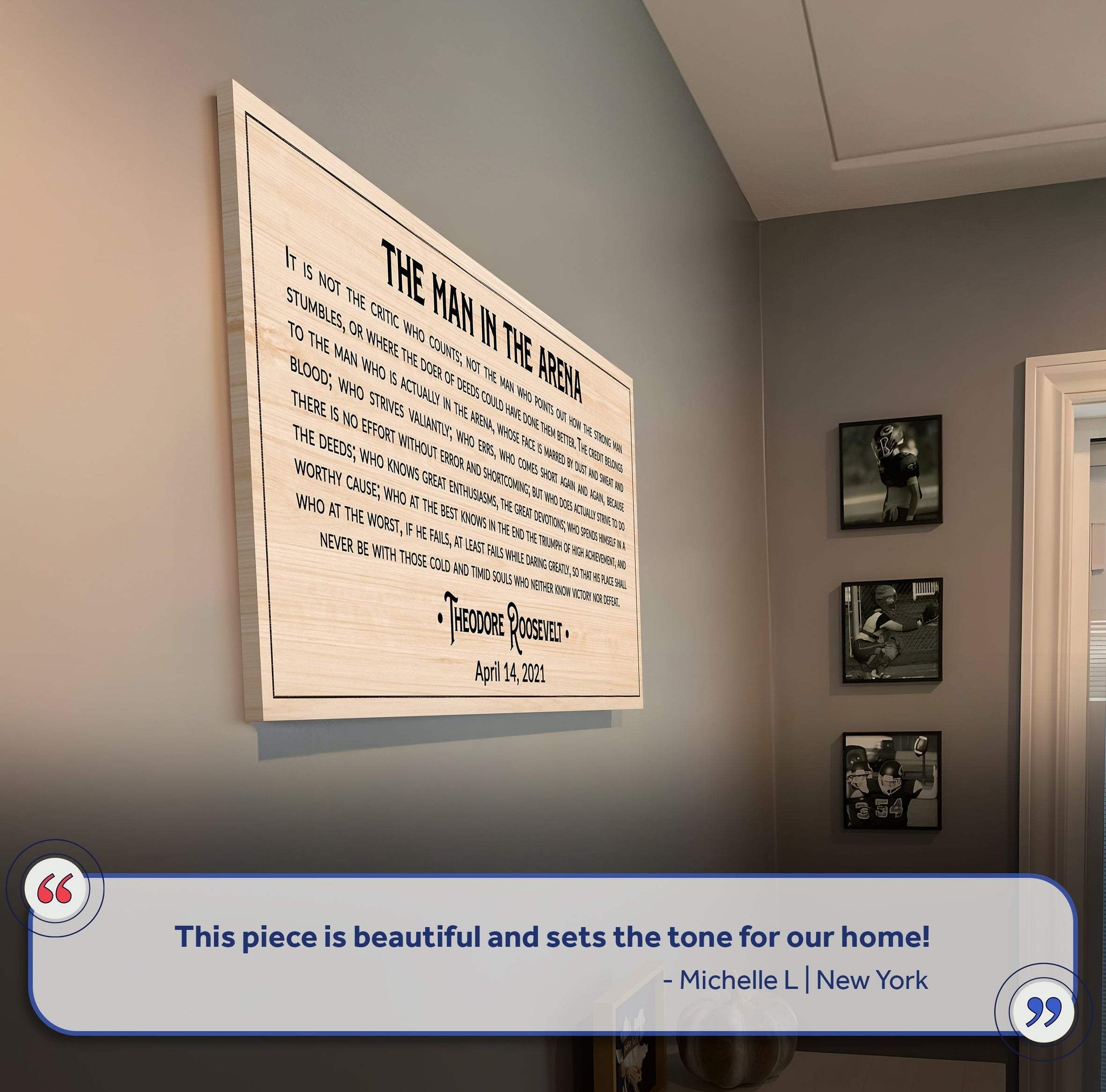 The Man In The Arena Sign IV - Tailored Canvases - Flyclothing LLC