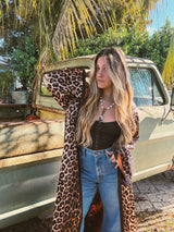Rebel Yell Horse & Leopard Print Reversible Duster - Lil Bee's Bohemian - Flyclothing LLC