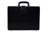 Leather Executive Men's Leather Attache Briefcase - Black - Classy Leather Bags - Flyclothing LLC