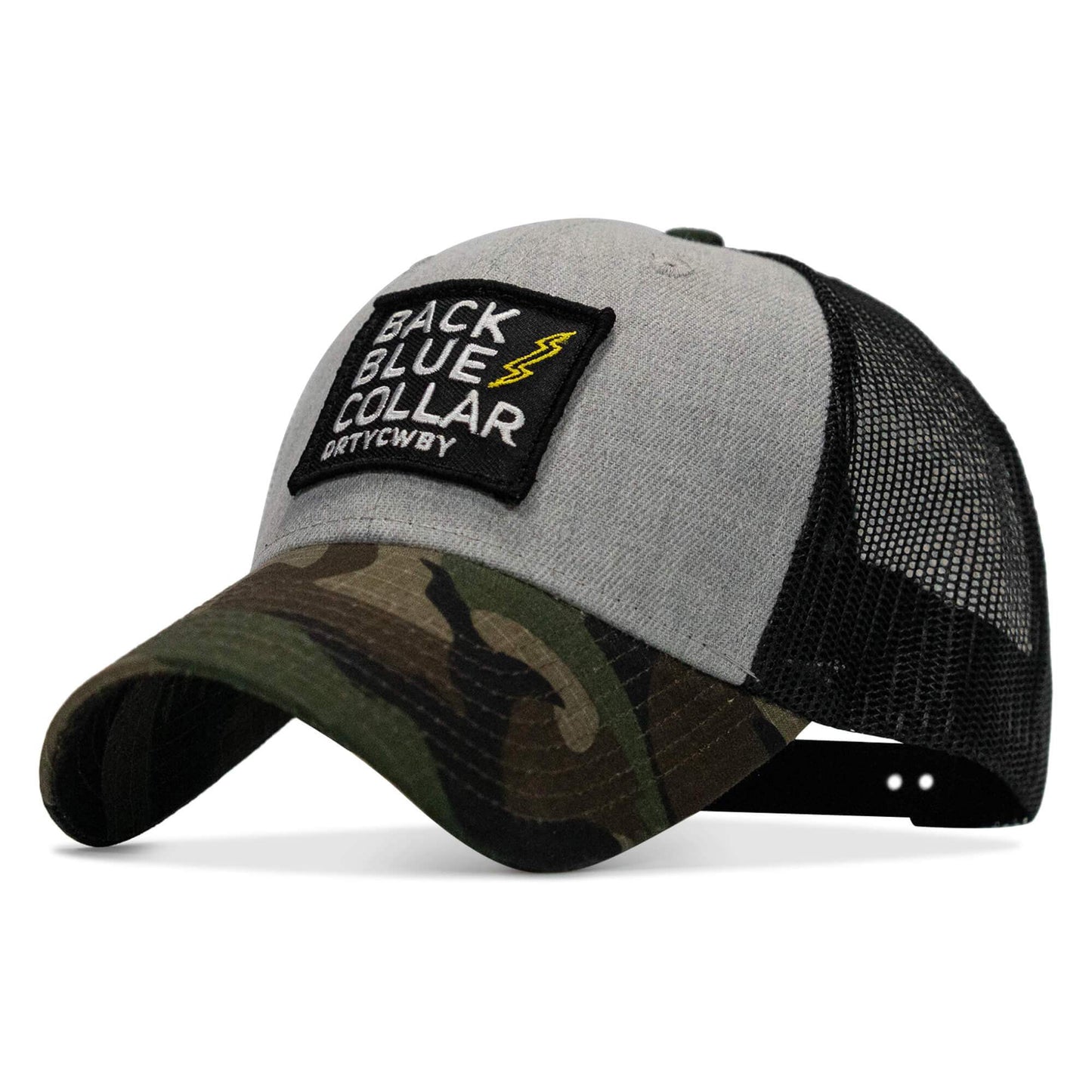 Back Blue Collar Patch SnapBack - DIRTY COWBOY USA - Flyclothing LLC