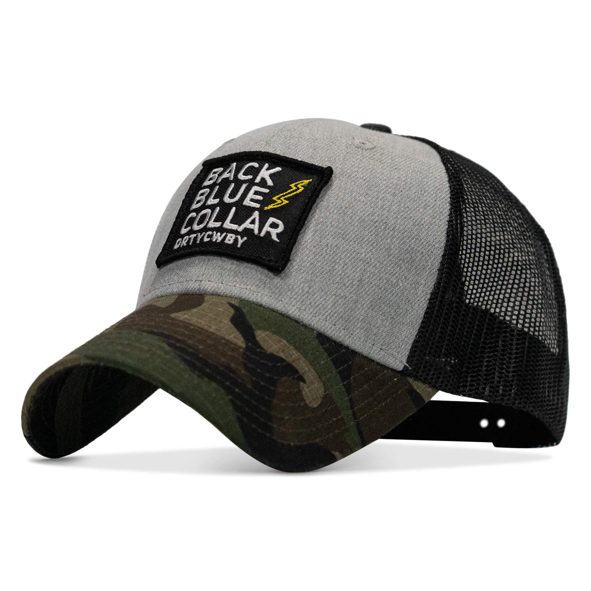 Back Blue Collar Patch SnapBack - DIRTY COWBOY USA - Flyclothing LLC