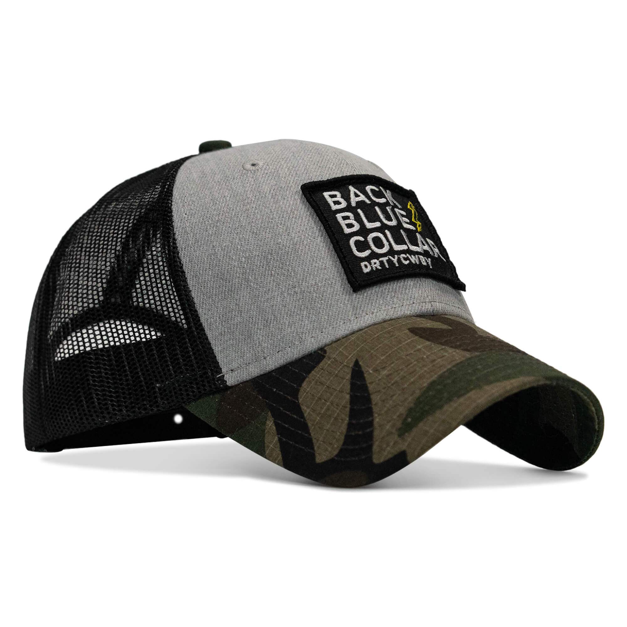 Back Blue Collar Patch SnapBack - DIRTY COWBOY USA - Flyclothing LLC