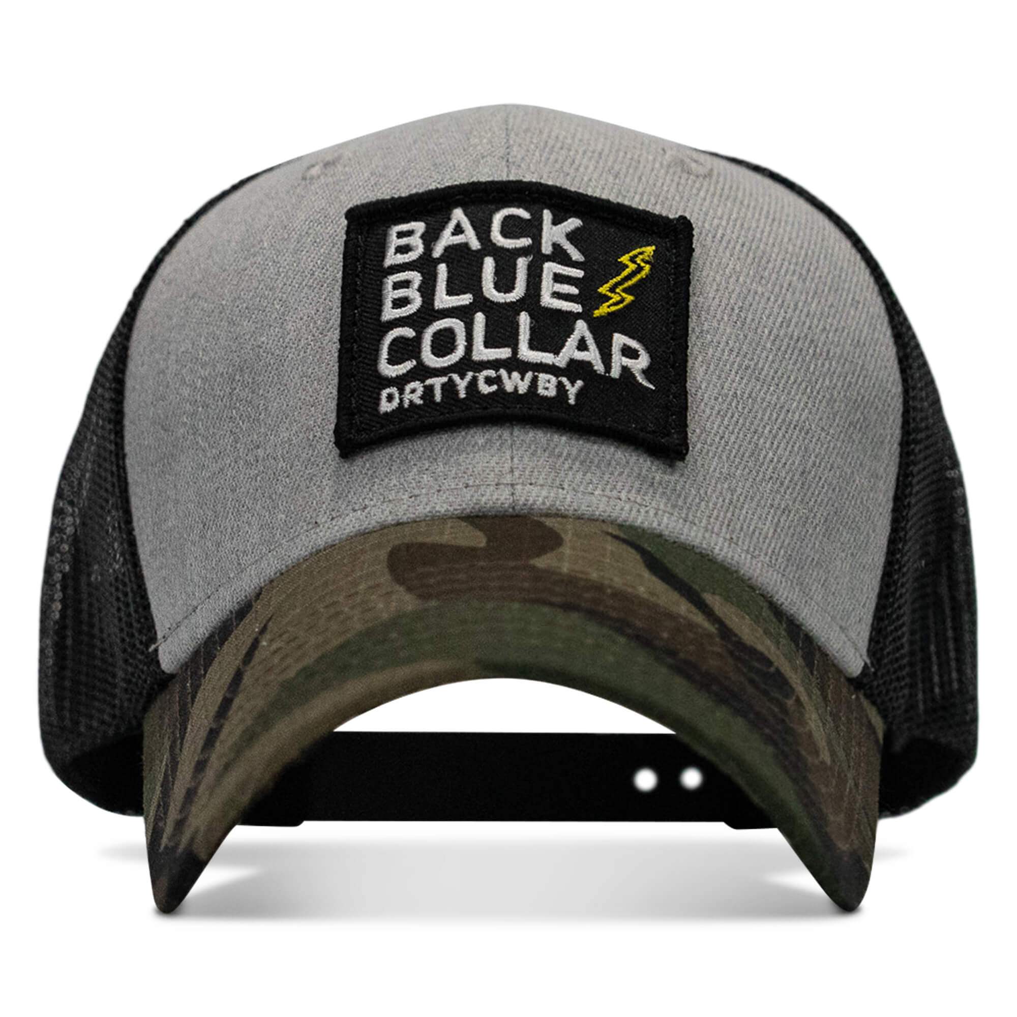 Back Blue Collar Patch SnapBack - DIRTY COWBOY USA - Flyclothing LLC