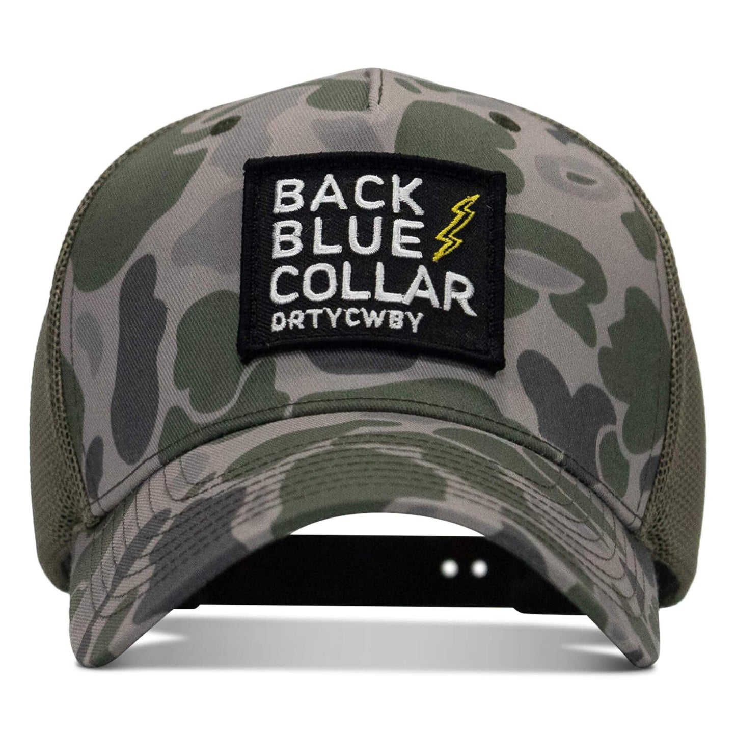 Back Blue Collar Patch SnapBack - DIRTY COWBOY USA - Flyclothing LLC