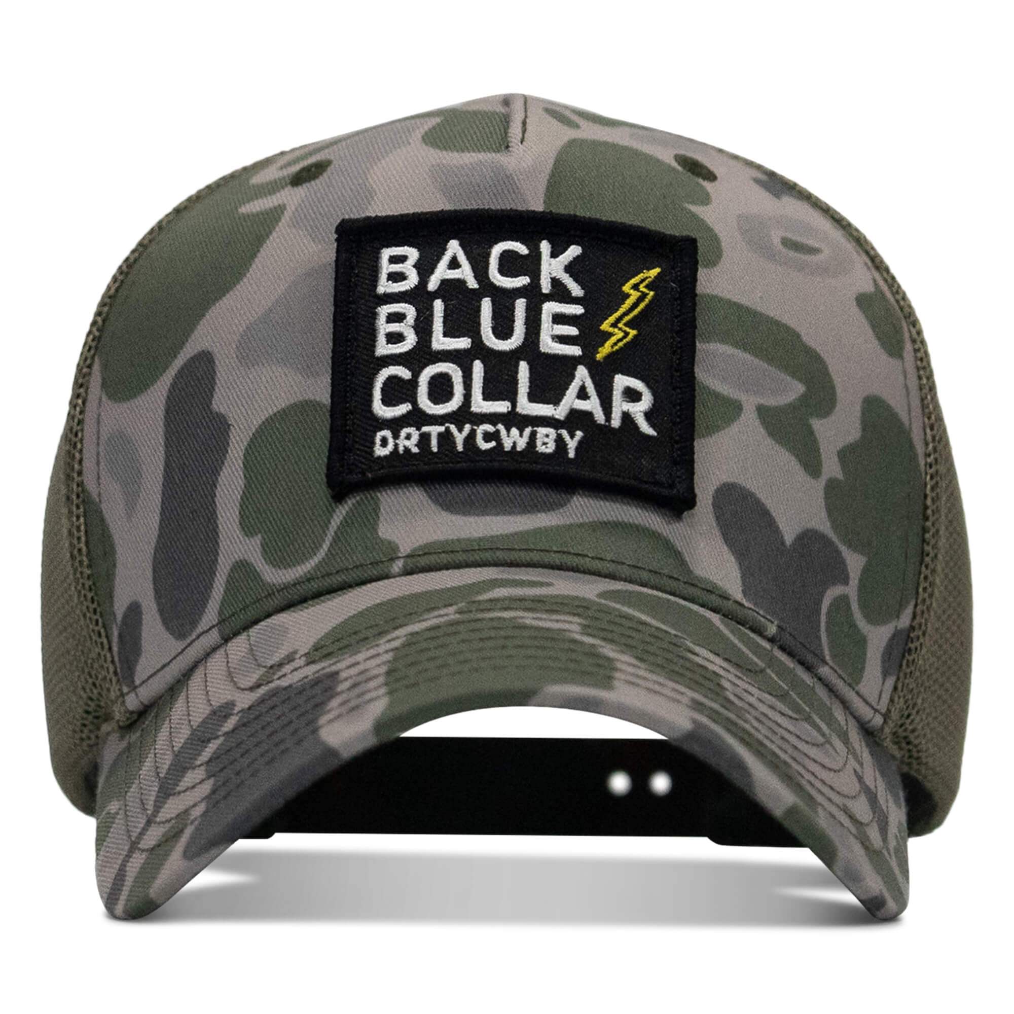 Back Blue Collar Patch SnapBack - DIRTY COWBOY USA - Flyclothing LLC