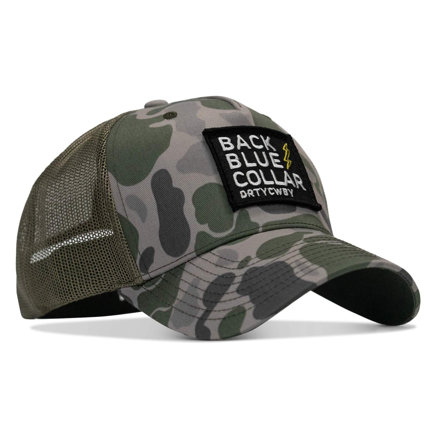 Back Blue Collar Patch SnapBack - DIRTY COWBOY USA - Flyclothing LLC