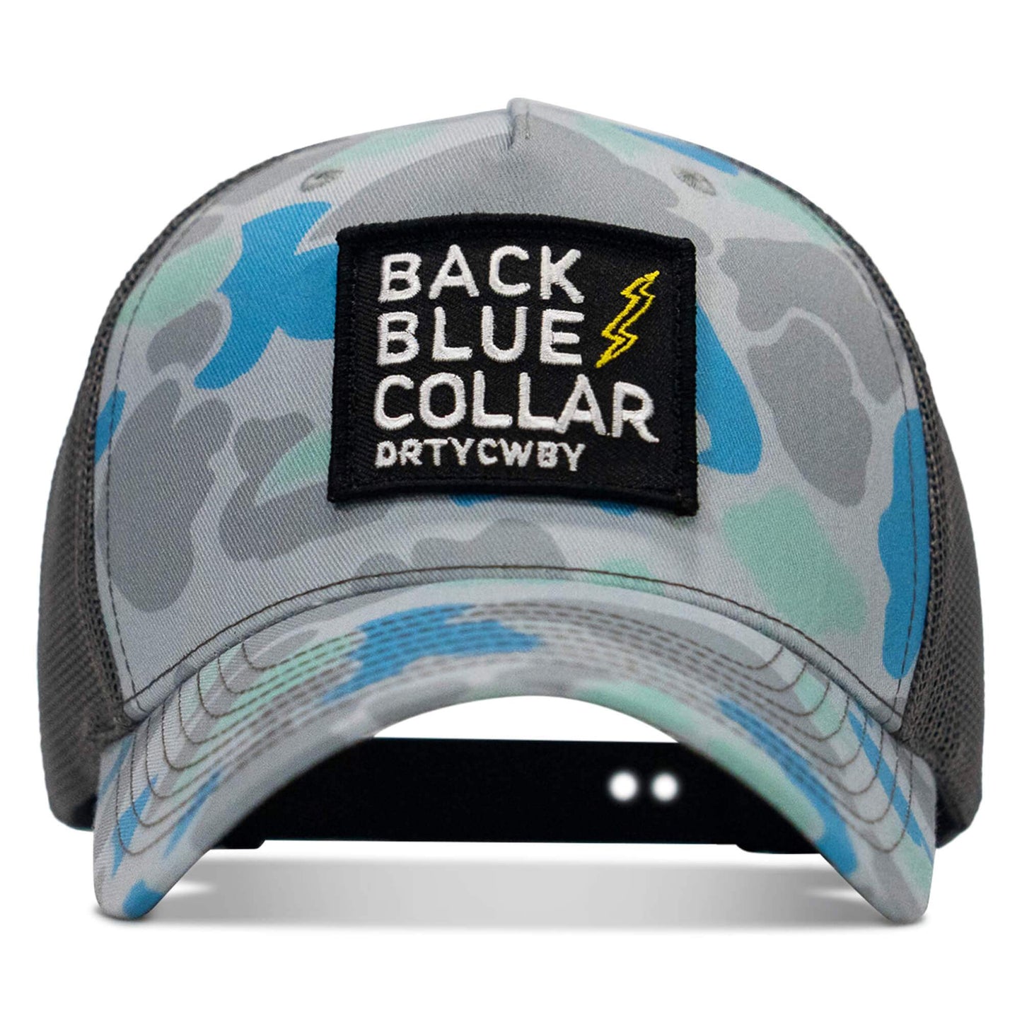 Back Blue Collar Patch SnapBack - DIRTY COWBOY USA - Flyclothing LLC