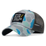 Back Blue Collar Patch SnapBack - DIRTY COWBOY USA - Flyclothing LLC