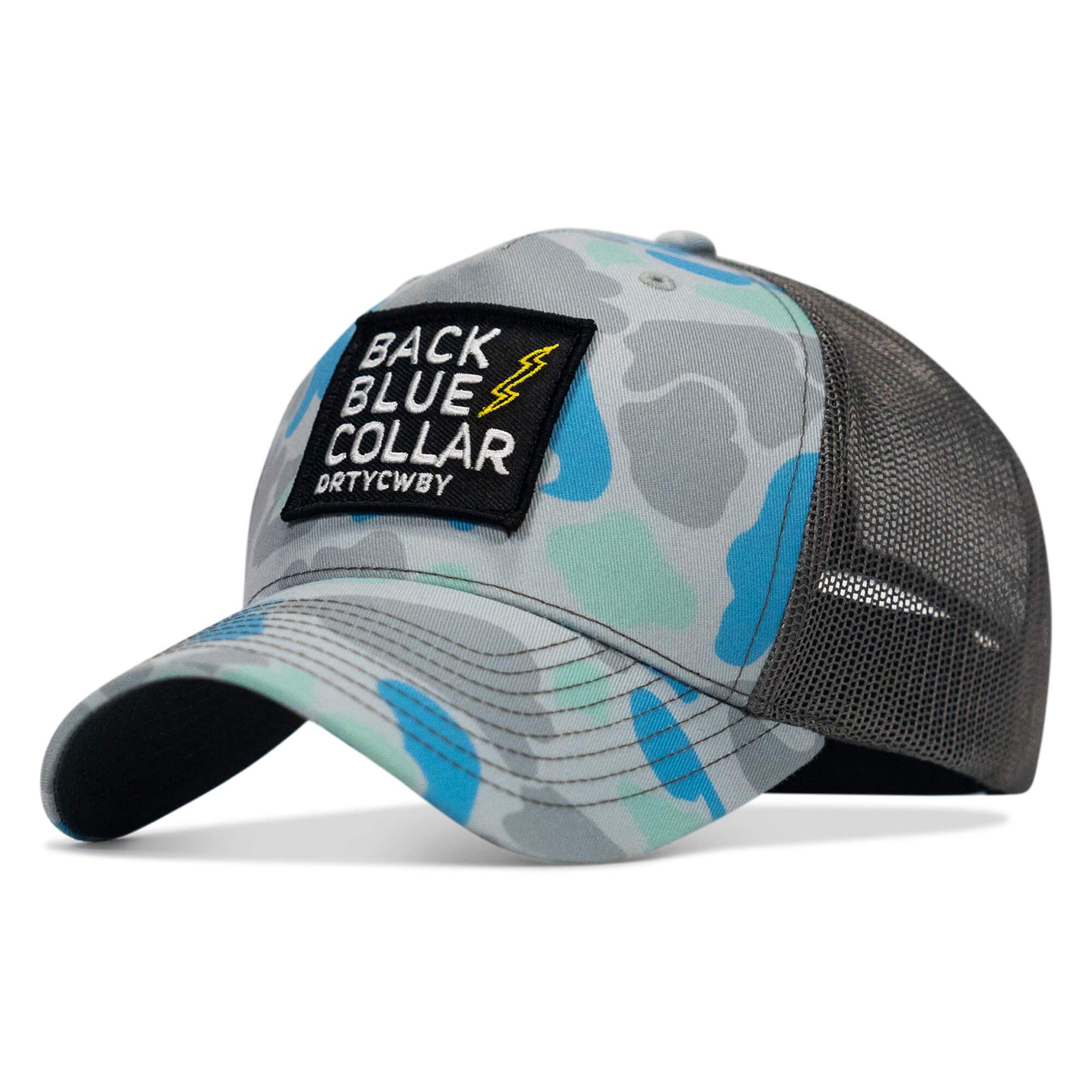Back Blue Collar Patch SnapBack - DIRTY COWBOY USA - Flyclothing LLC