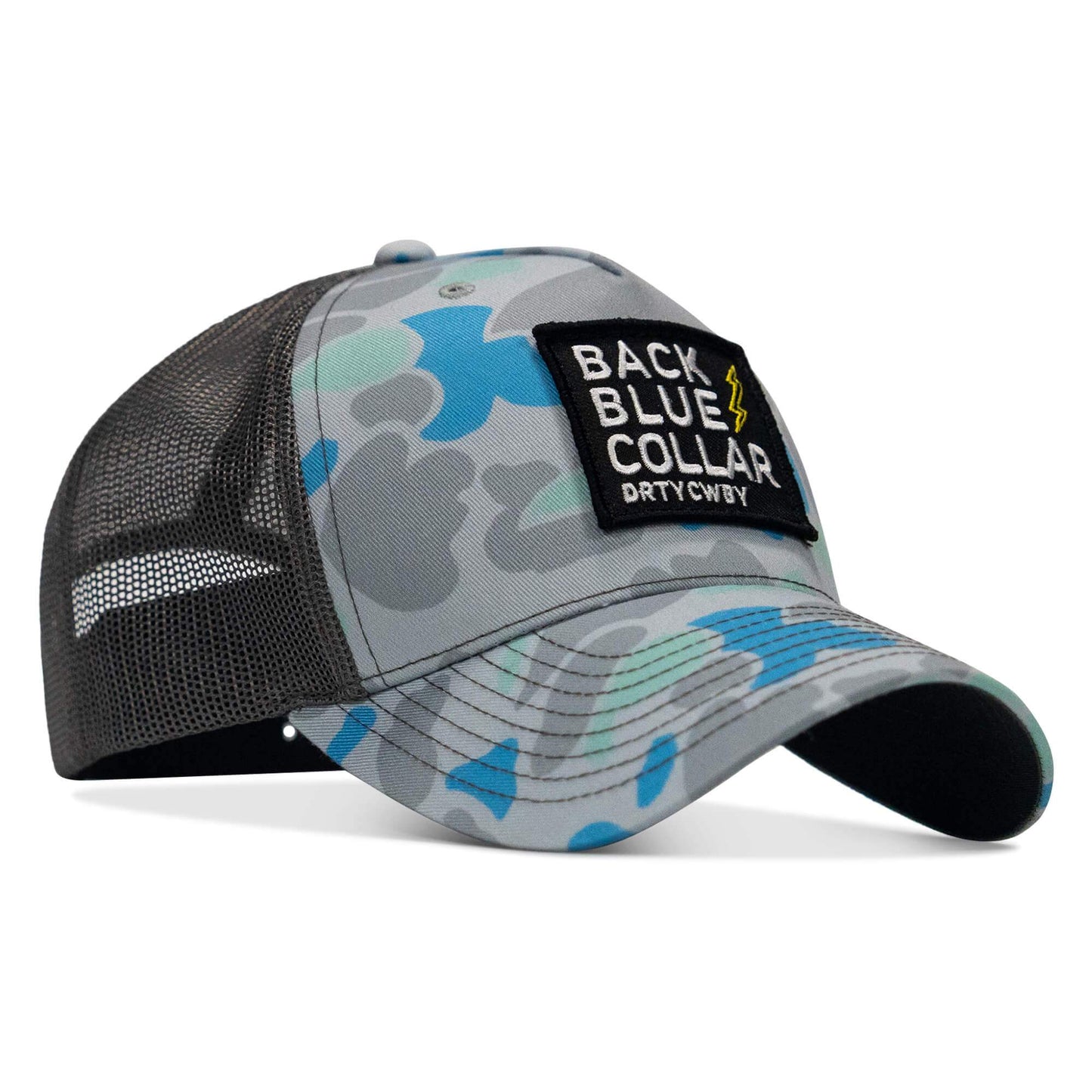 Back Blue Collar Patch SnapBack - DIRTY COWBOY USA - Flyclothing LLC