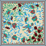 Rockmount Ranch Ware Limited-Edition Floral & Swallow Silk Scarf by Buffalo Bill - Rockmount Clothing - Flyclothing LLC