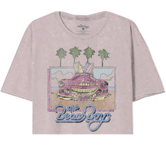 Beach Boys Pink Beach Car Oversize Crop - Beach Boys
