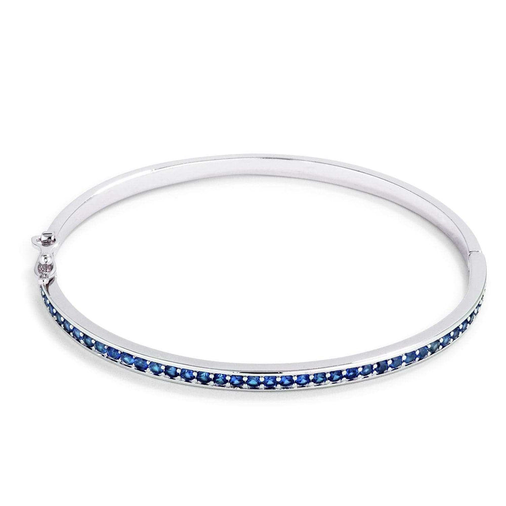 Sapphire Blue CZ Bangle - JGI - Flyclothing LLC