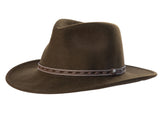 Black Creek Olive Crushable Wool Hat with Fashion Band - Black Creek