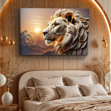 3D Majestic Lion Wall Art IV - Tailored Canvases - Flyclothing LLC