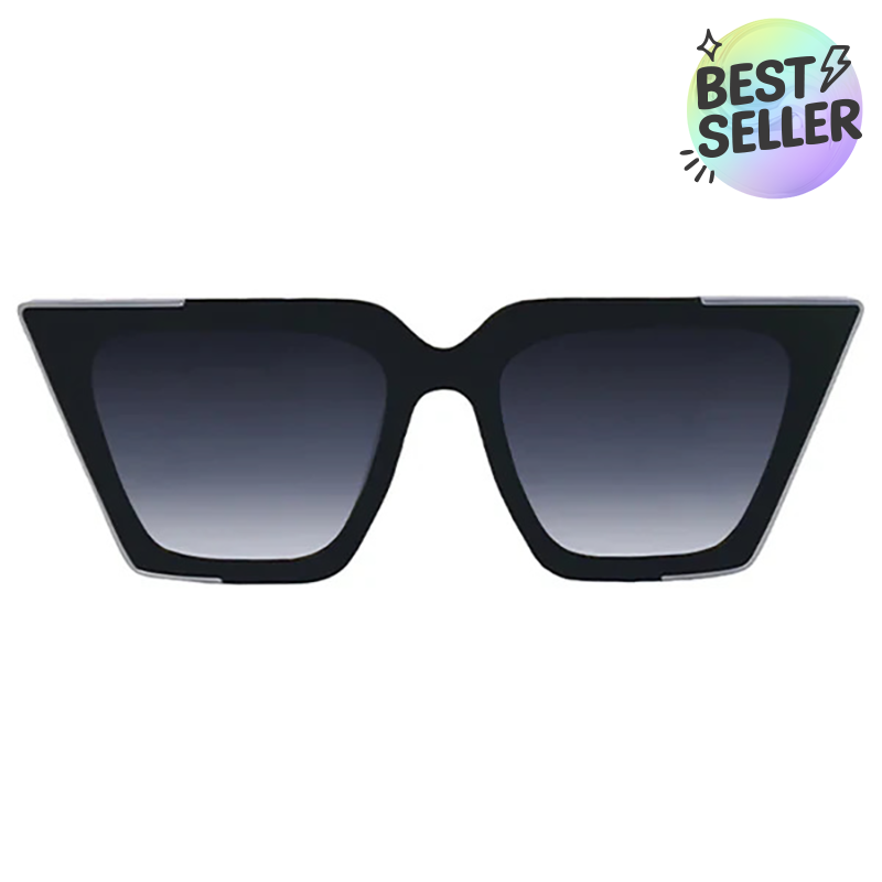 The CEO - Black Faded Black Lens Cateye Sunglasses - TopFoxx - Flyclothing LLC