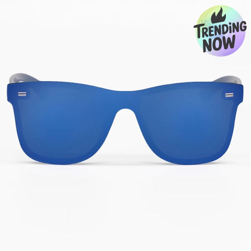 Sustainable Future - Navy Blue Square Wayfarer Sunglasses - TopFoxx - Flyclothing LLC