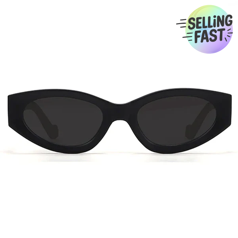 Kat x Money Moves - Black Cateye Sunglasses - TopFoxx - Flyclothing LLC