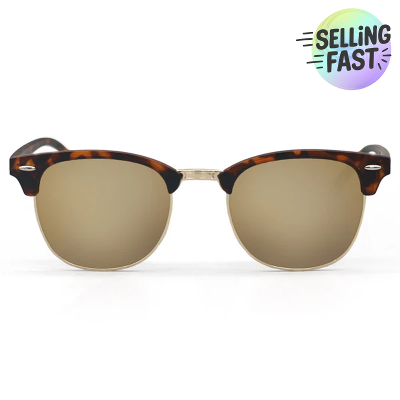 The Masters – Mirrored Brown Clubmaster Sunglasses - TopFoxx - Flyclothing LLC