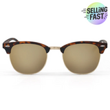 The Masters – Mirrored Brown Clubmaster Sunglasses - TopFoxx - Flyclothing LLC
