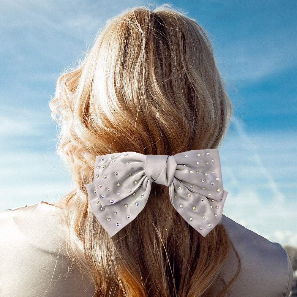 Bling Stone Embellished Bow Barrette - Madeline Love - Flyclothing LLC
