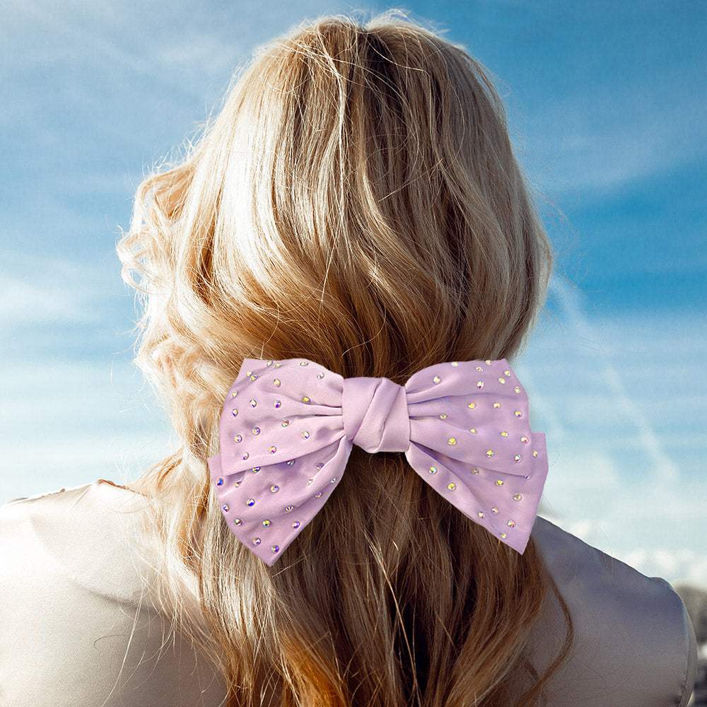 Bling Stone Embellished Bow Barrette - Madeline Love - Flyclothing LLC